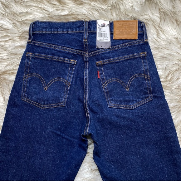 Levi’s Wedgie Icon High Rise Ankle Jeans Tapered Leg Dark Wash Size 25 NWT - Picture 10 of 15